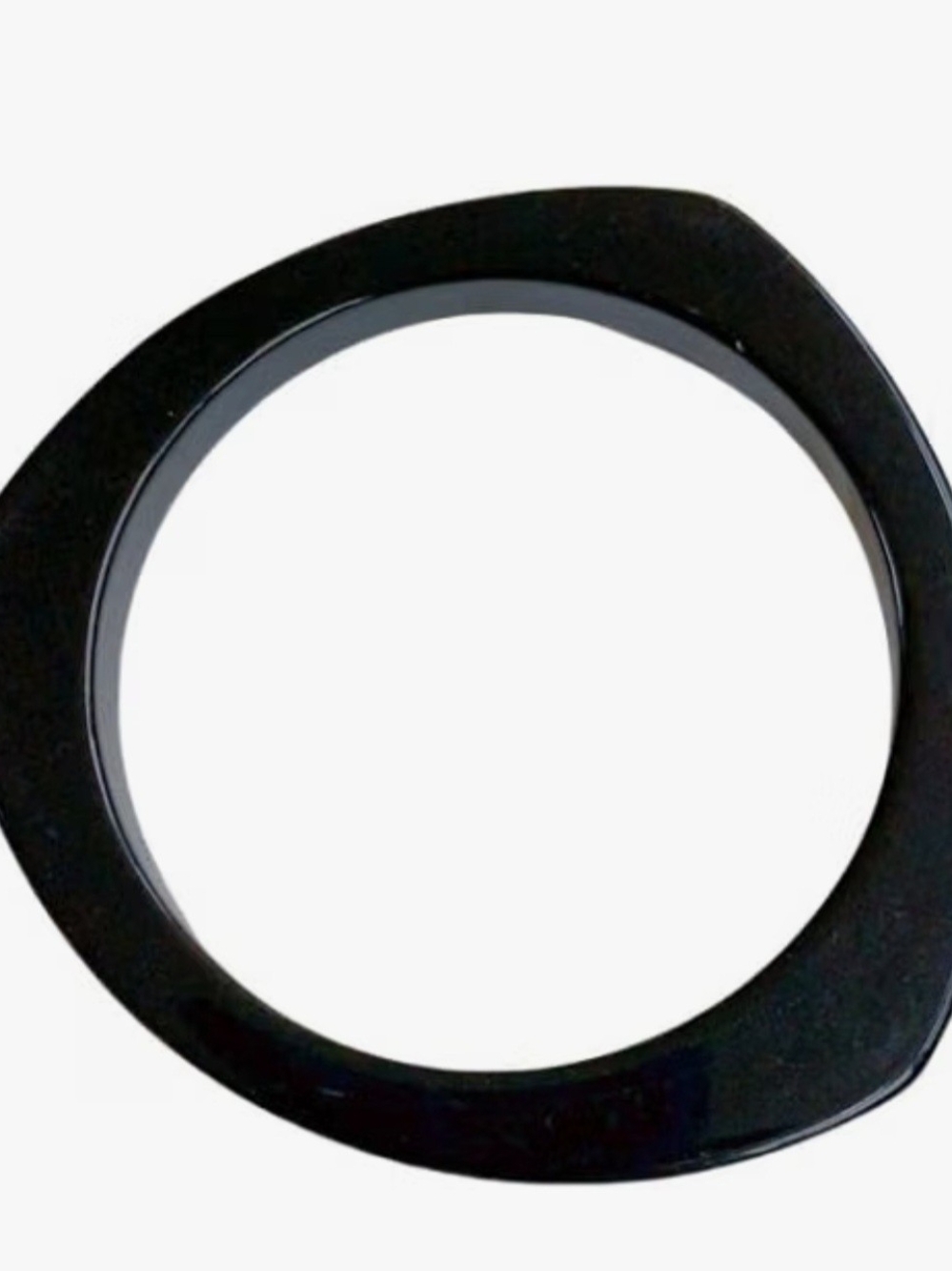 Black Acrylic Geometric Bangle Bracelet